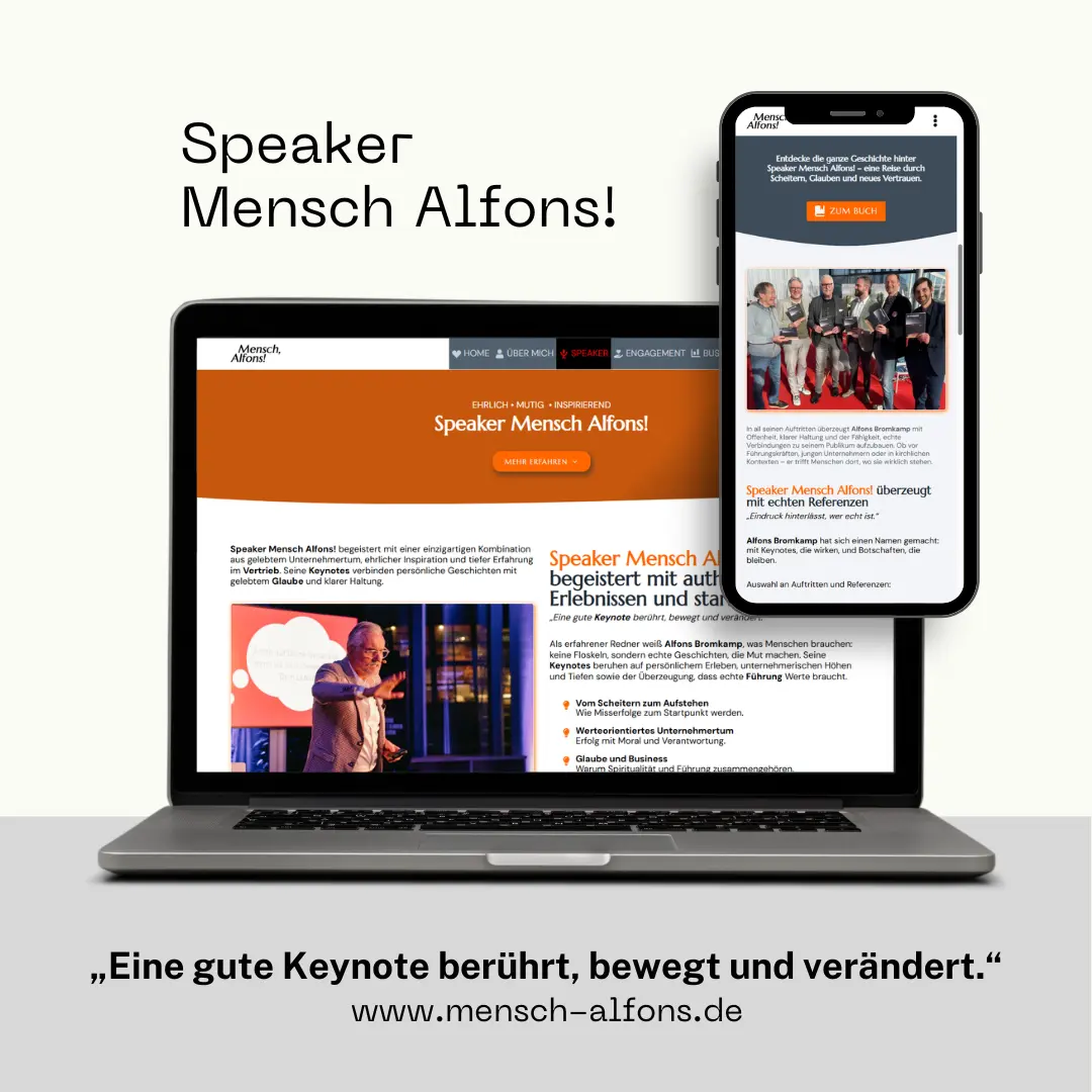 Neuer Auftritt für Alfons - Speaker mit Haltung & Vision